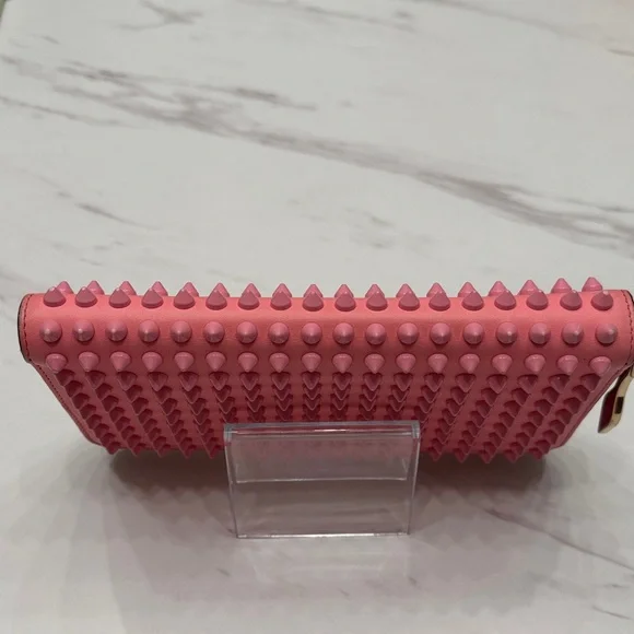 Christian Louboutin Studded Zip-Around Wallet - Pink - Picture 6 of 14